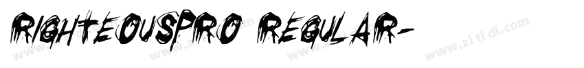 RighteousPro Regular字体转换